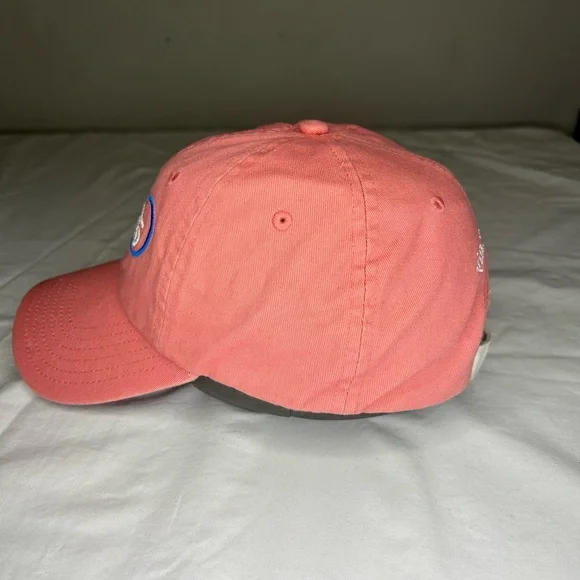 Vineyard Vines Coral Cap with Blue Logo. SKU B9 - Picture 4 of 7